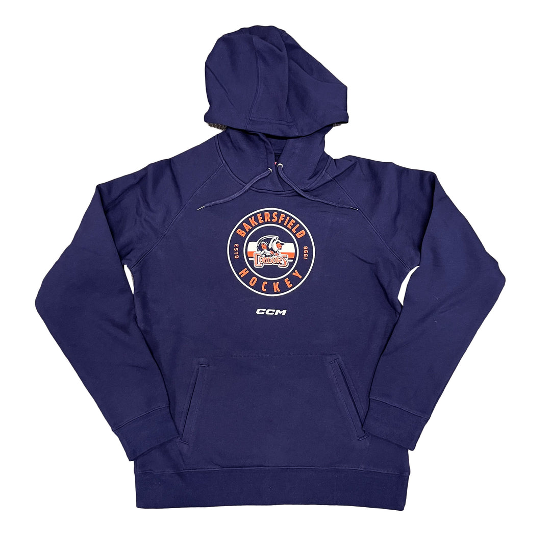 Bakersfield Condors Women's CCM Logo Navy Hoodie