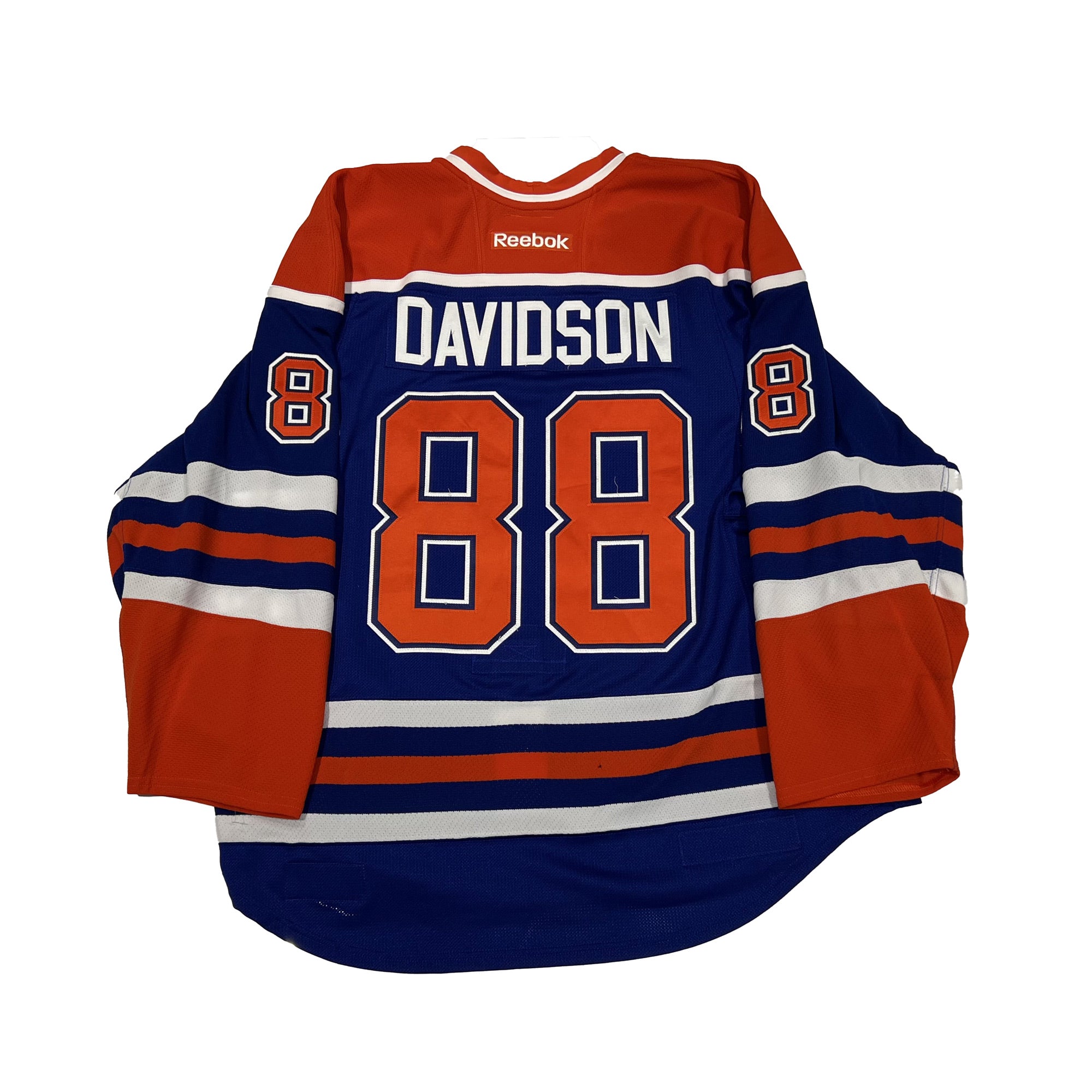 Brandon Davidson Edmonton Oilers Game Worn Jersey 201617 Royal Blue