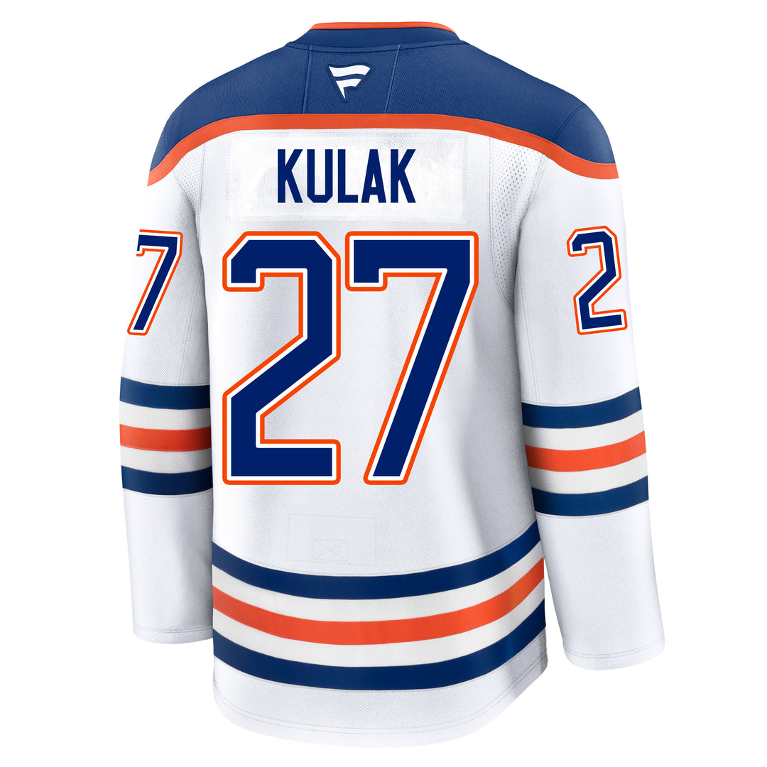 Brett Kulak Edmonton Oilers Fanatics Premium White Away Jersey