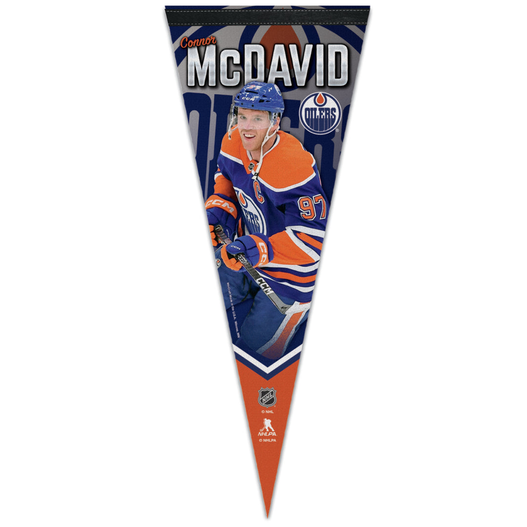 Connor McDavid Edmonton Oilers 12" x 30" Felt Pennant