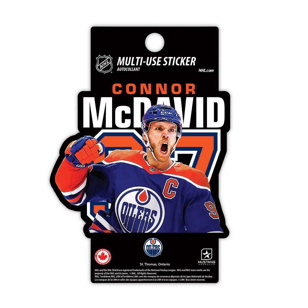Connor McDavid Edmonton Oilers 3"x 5" Laminated Decal