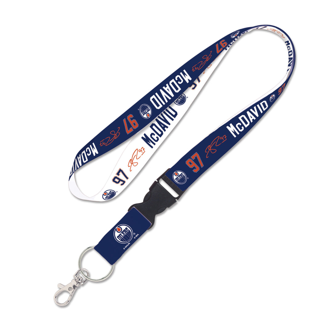 Connor McDavid Edmonton Oilers Detachable Buckle Lanyard