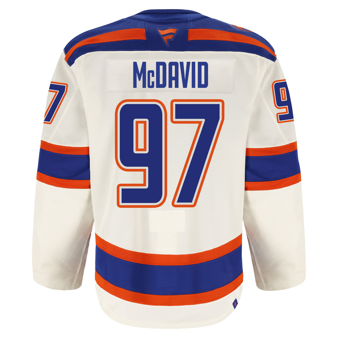 Connor McDavid Edmonton Oilers Fanatics Authentic Pro On Ice Cream Alternate Jersey