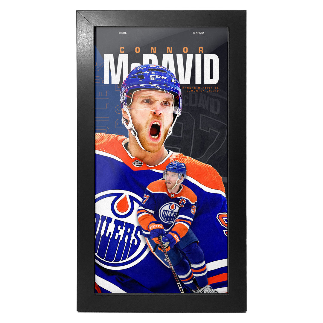 Connor McDavid Edmonton Oilers Framed Centerfold 6"x 12" Print