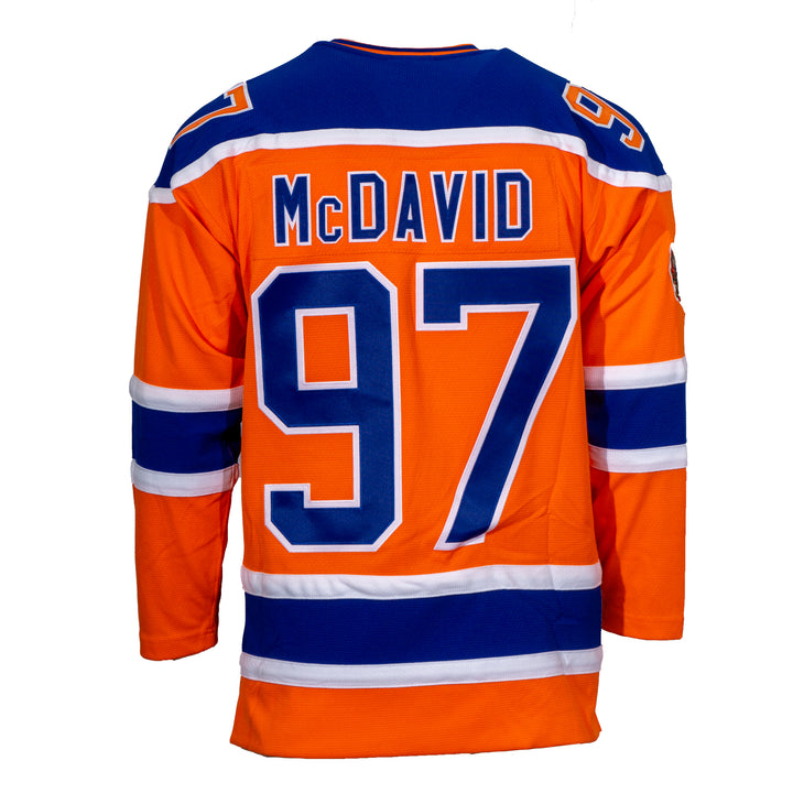 Connor McDavid Edmonton Oilers Mitchell & Ness 2016-17 Heritage Classic Blue Line Retro Royal Jersey