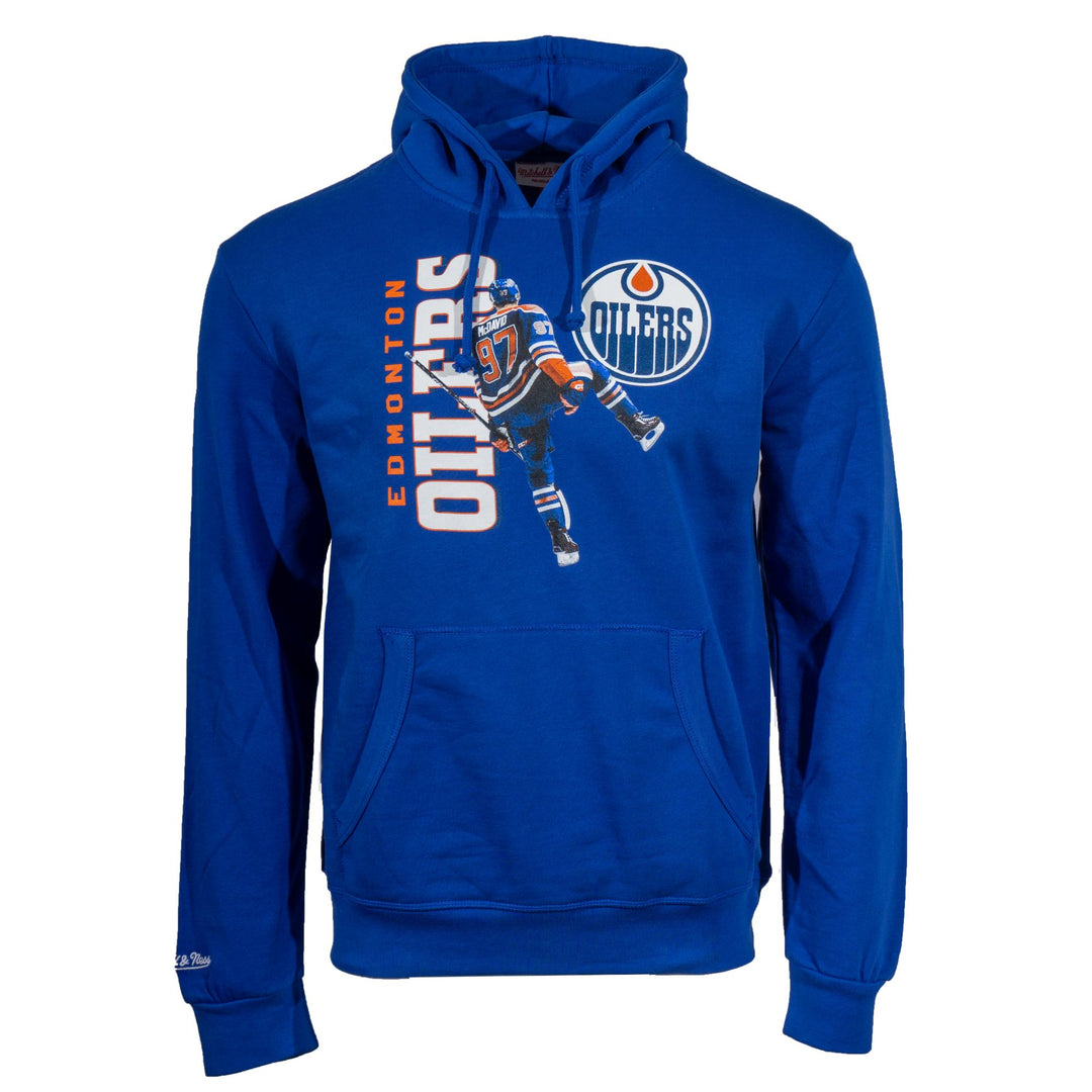 Connor McDavid Edmonton Oilers Mitchell & Ness Celebration Blue Hoodie