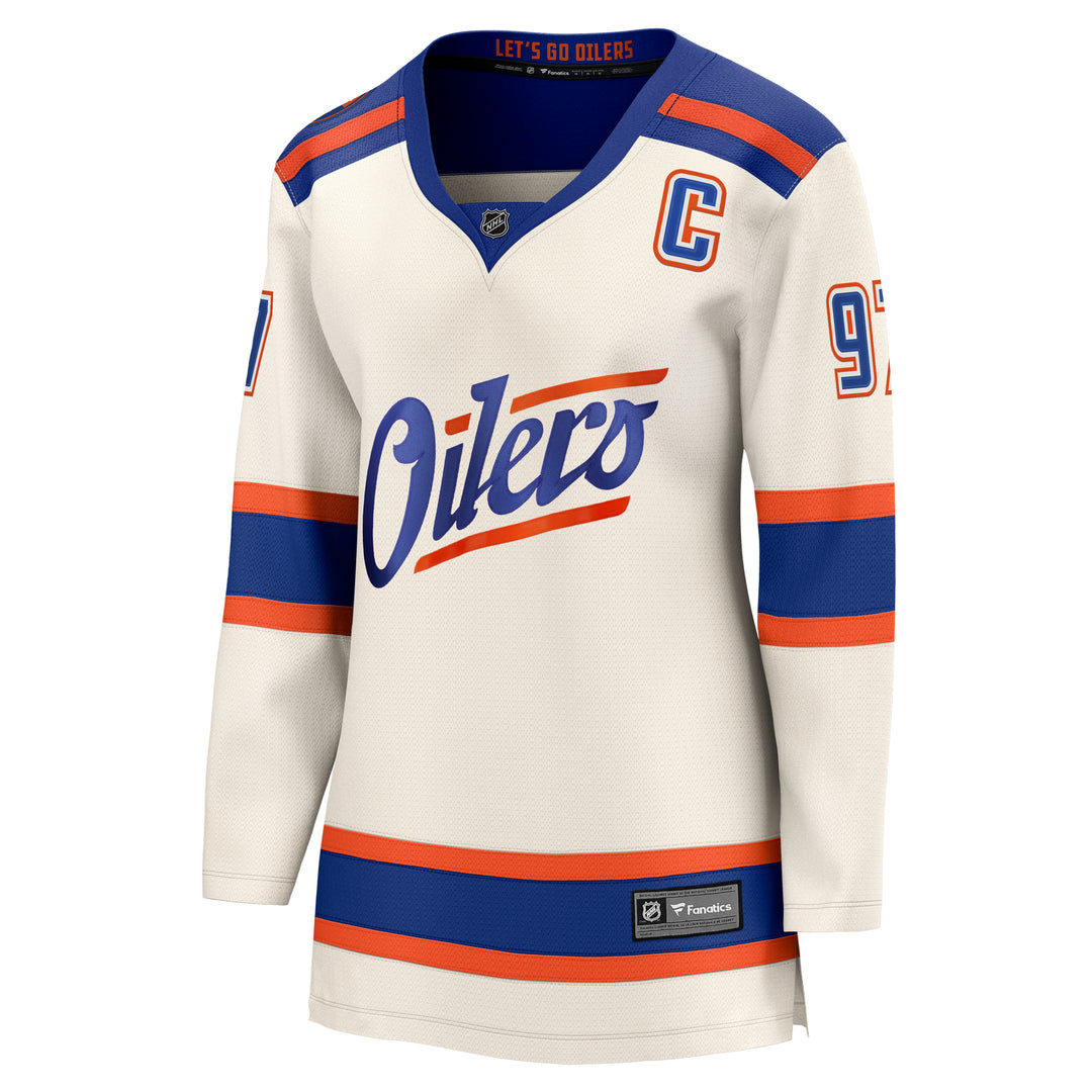 Connor McDavid Edmonton Oilers Women's Fanatics Breakaway Cream Alternate Jersey