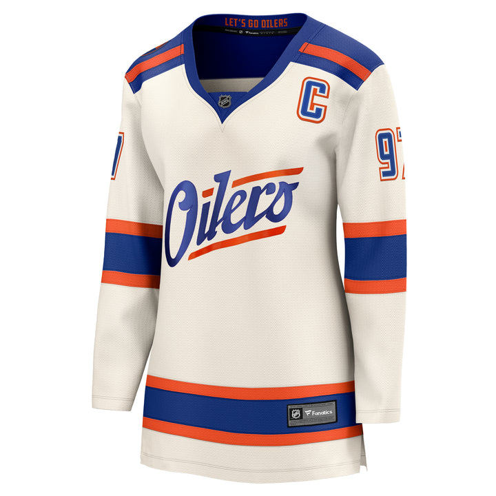 Connor McDavid Edmonton Oilers Women's Fanatics Breakaway Cream Alternate Jersey