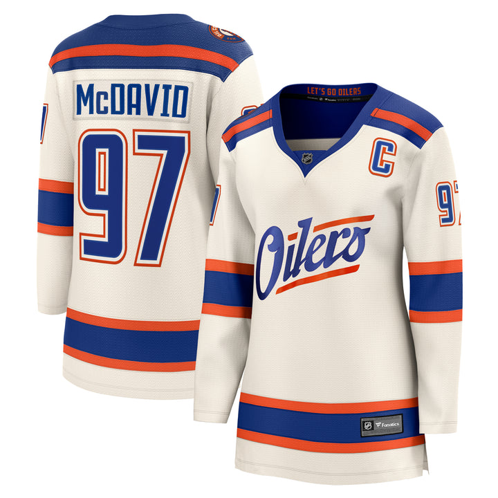 Connor McDavid Edmonton Oilers Women's Fanatics Breakaway Cream Alternate Jersey