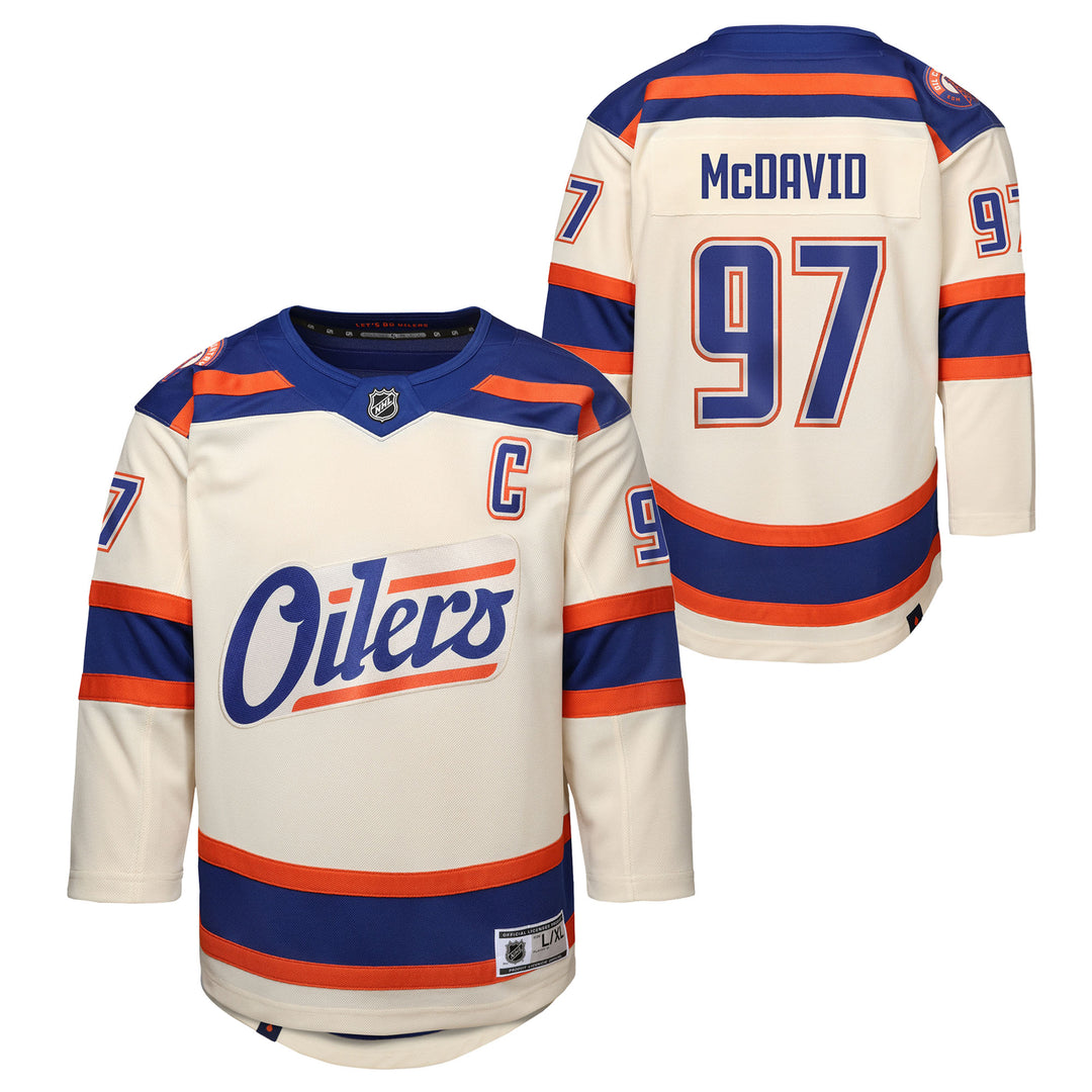 Connor McDavid Edmonton Oilers Youth 2025-26 Cream Alternate Jersey