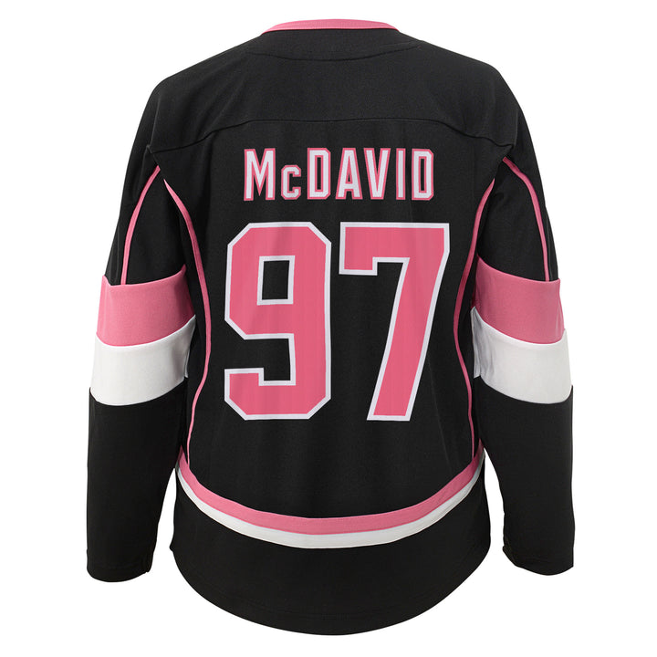 Connor McDavid Edmonton Oilers Youth Black Fashion Jersey