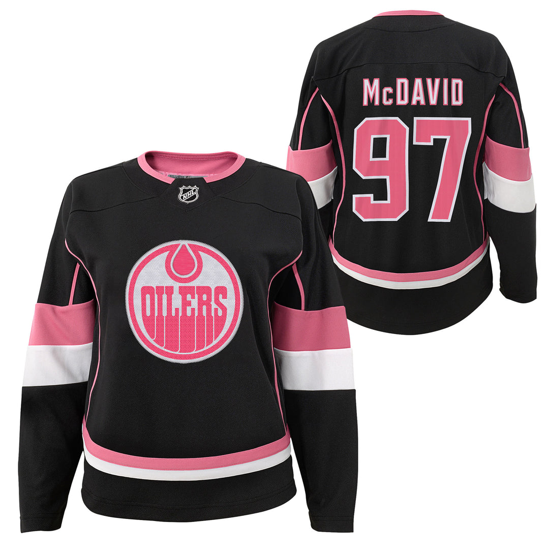 Connor McDavid Edmonton Oilers Youth Black Fashion Jersey