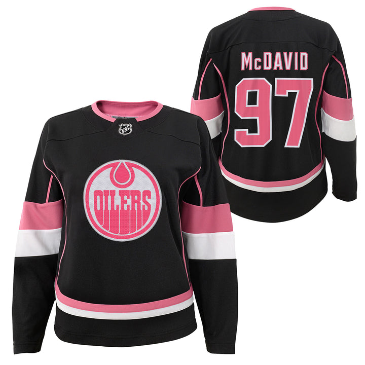 Connor McDavid Edmonton Oilers Youth Black Fashion Jersey