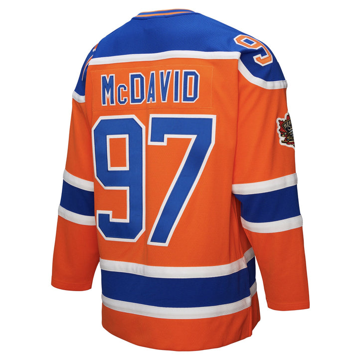 Connor McDavid Edmonton Oilers Mitchell & Ness 2016-17 Heritage Classic Blue Line Retro Royal Jersey