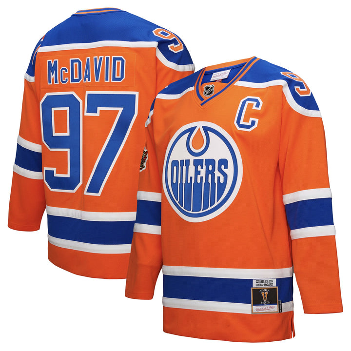 Connor McDavid Edmonton Oilers Mitchell & Ness 2016-17 Heritage Classic Blue Line Retro Royal Jersey
