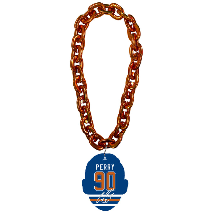 Corey Perry Edmonton Oilers Orange Player Face Fan Chain Necklace