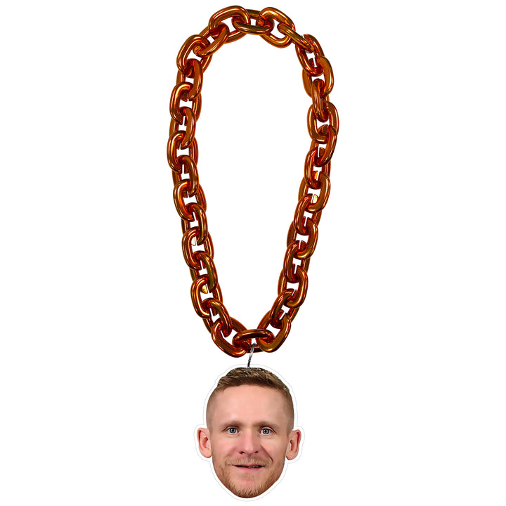 Corey Perry Edmonton Oilers Orange Player Face Fan Chain Necklace