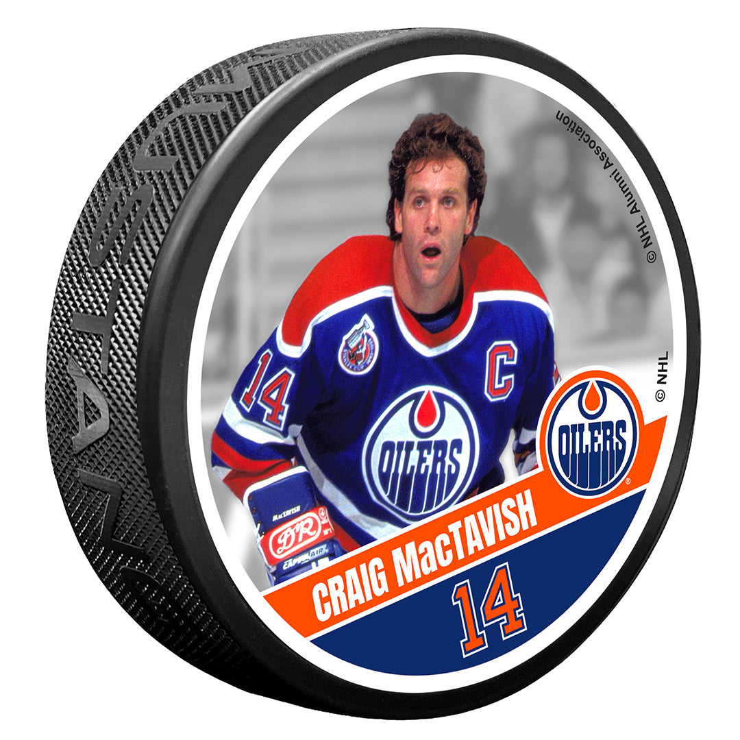 Craig MacTavish Edmonton Oilers Hall of Fame Night Photo Puck