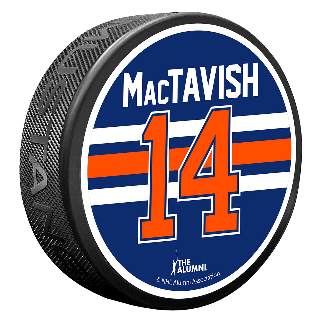 Craig MacTavish Edmonton Oilers Hall of Fame Night Textured Jersey Puck