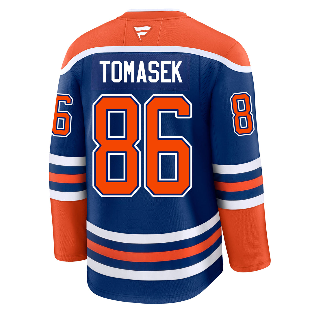 David Tomasek Edmonton Oilers Fanatics Premium Royal Blue Home Jersey