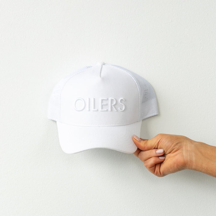 Edmonton Oilers Unisex Line Change Team Trucker White Adjustable Hat