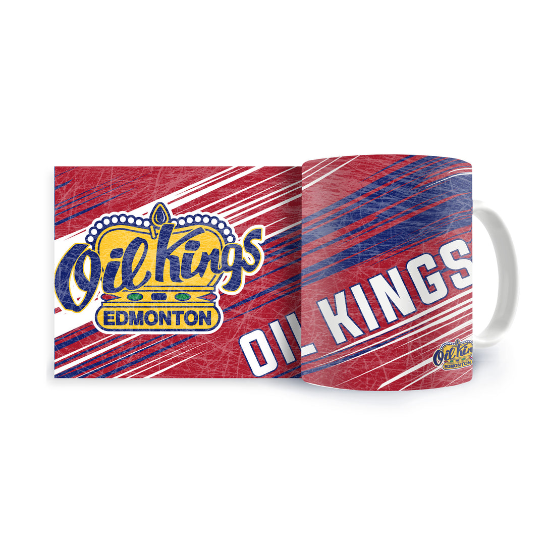 Edmonton Oil Kings 15 oz Sublimated Primary Logo Stripe Mug