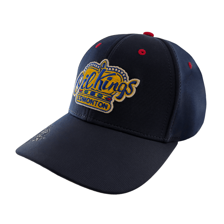 Edmonton Oil Kings American Needle Platinum Navy E-Boss Adjustable Hat