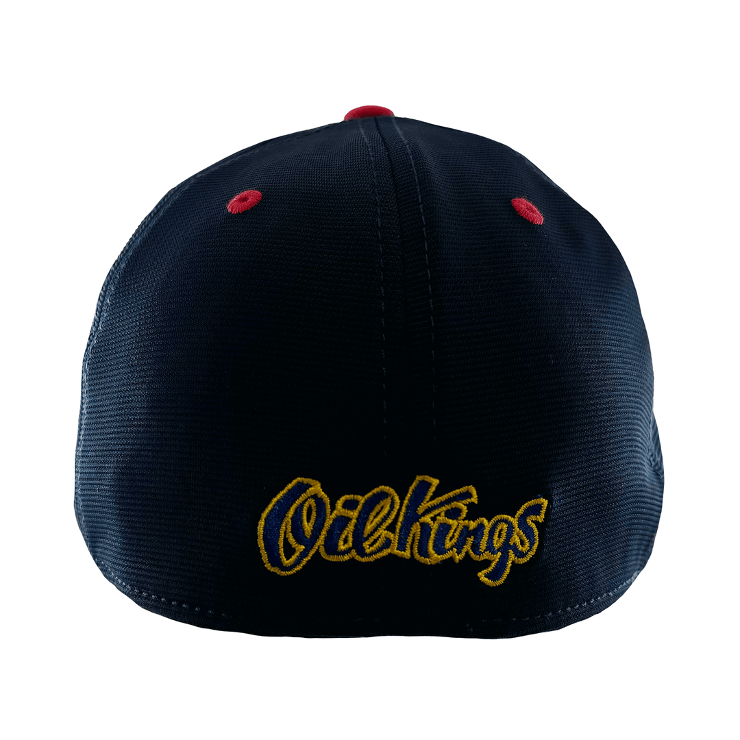 Edmonton Oil Kings American Needle Platinum Navy E-Boss Adjustable Hat