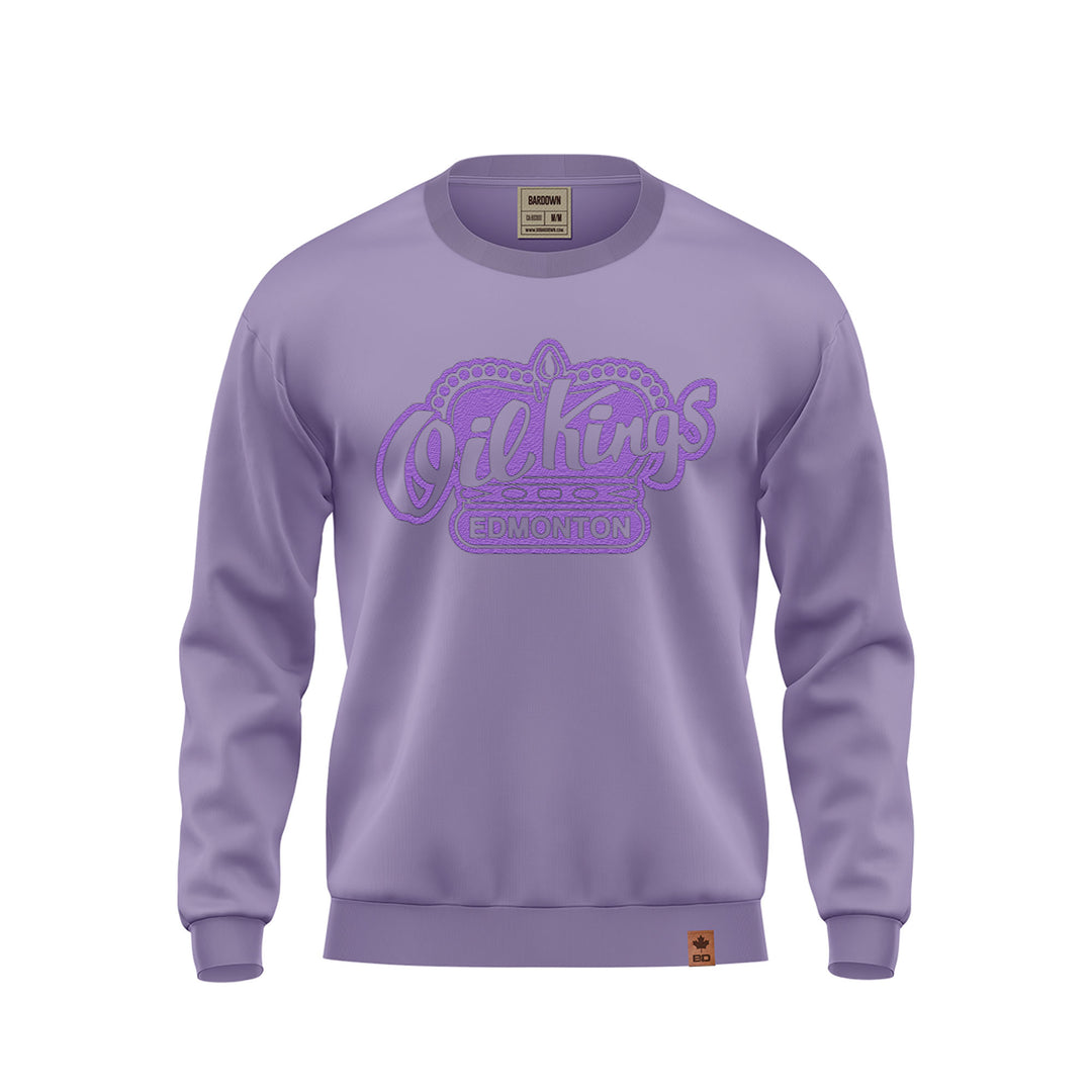 Edmonton Oil Kings Bardown Lavender Crewneck Sweatshirt