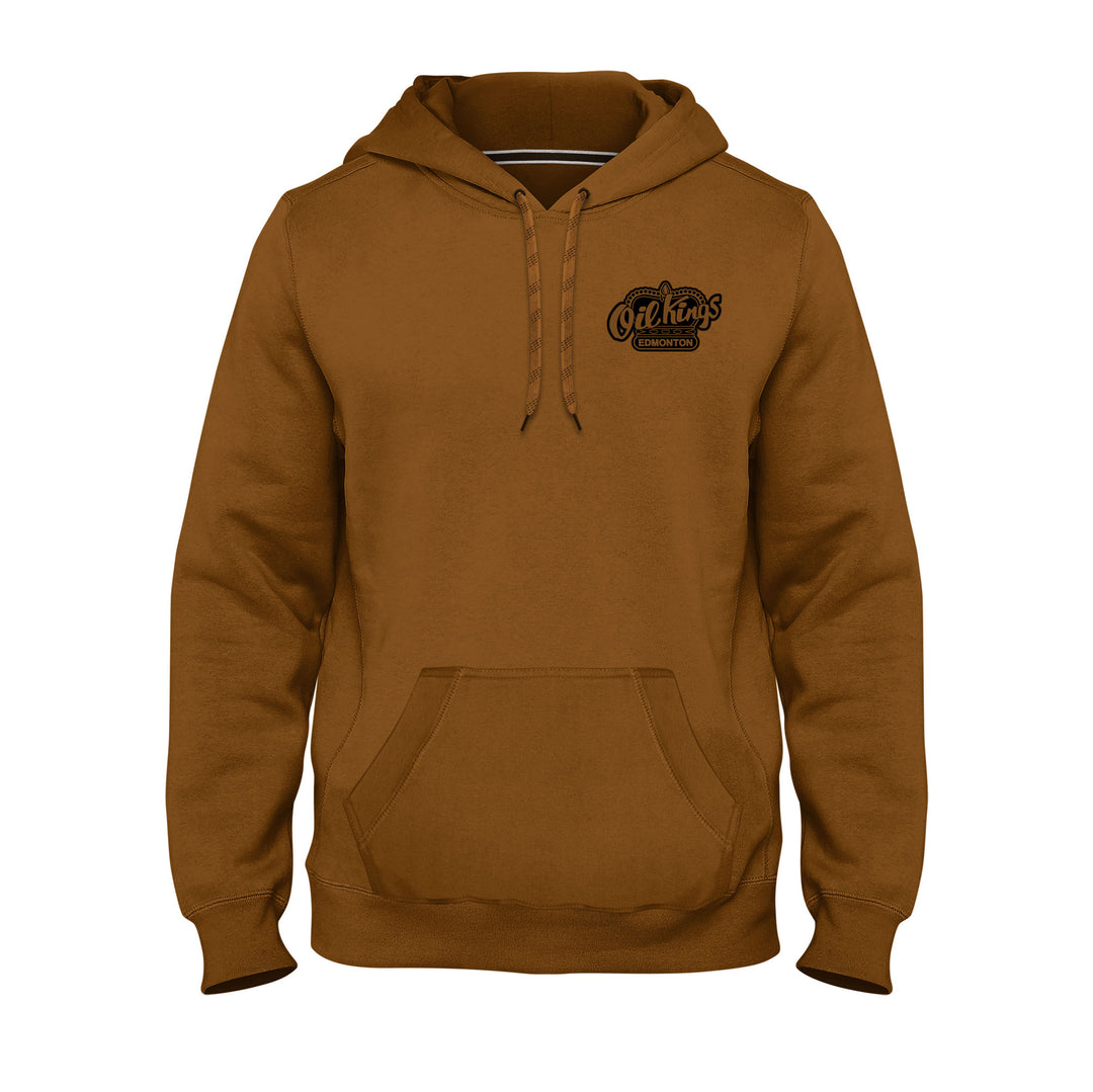 Edmonton Oil Kings Bulletin Brown/Khaki Dune Premium Fleece Hoodie