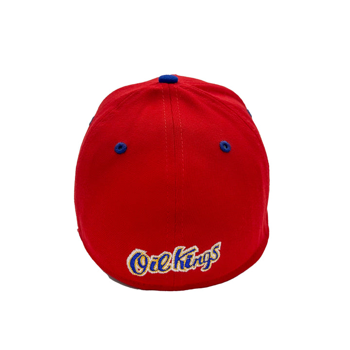 Edmonton Oil Kings New Era Red & Blue 39THIRTY Flex Hat