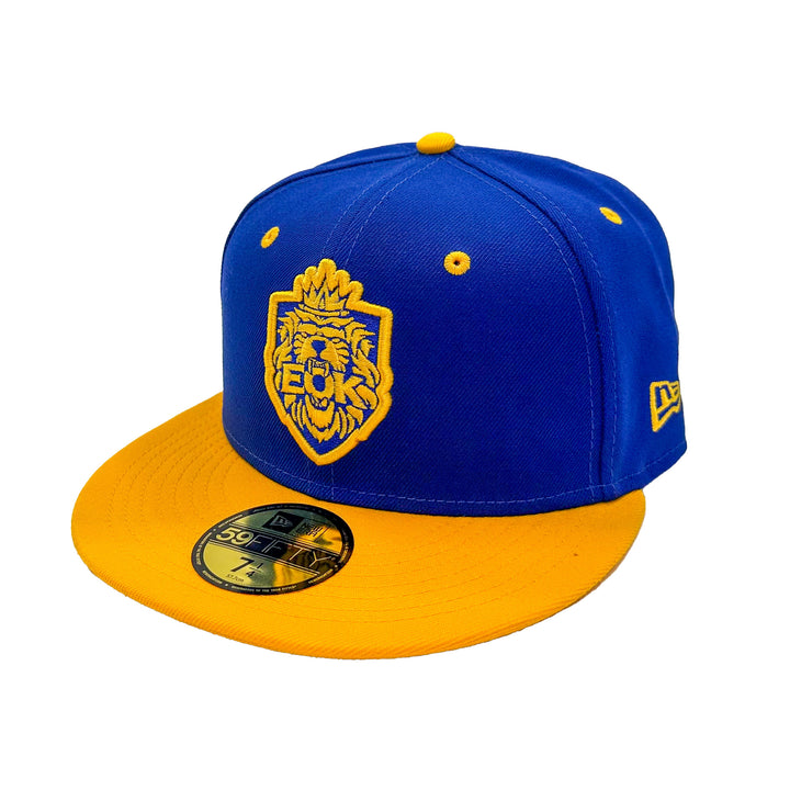 Edmonton Oil Kings New Era Royal & Yellow Alternate 59FIFTY Fitted Logo Hat