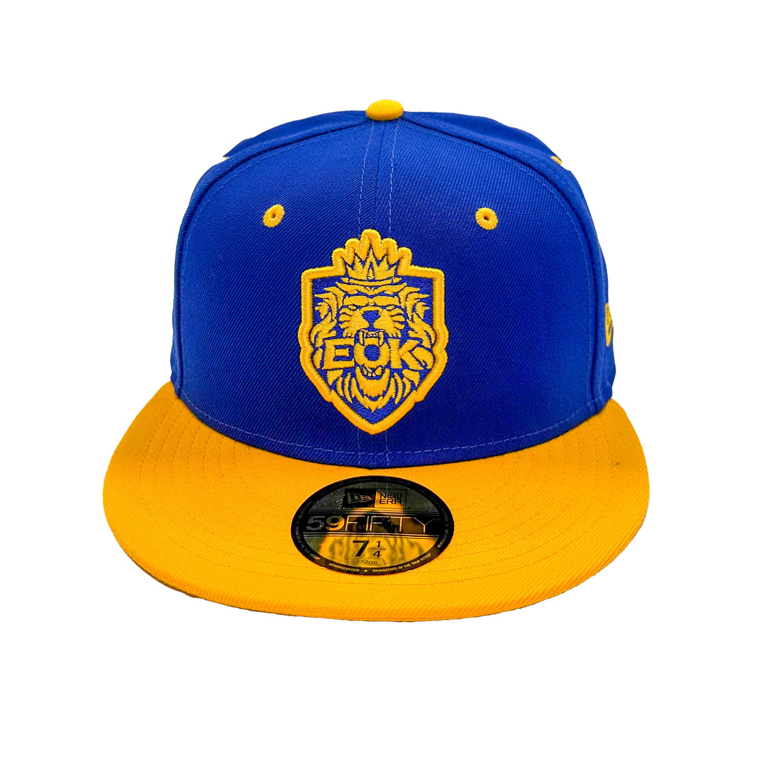 Edmonton Oil Kings New Era Royal & Yellow Alternate 59FIFTY Fitted Logo Hat