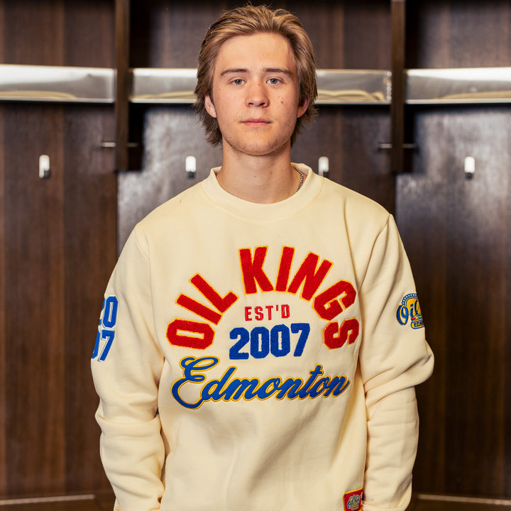 Edmonton Oil Kings Something Inked Cream Bone Crewneck Sweatshirt