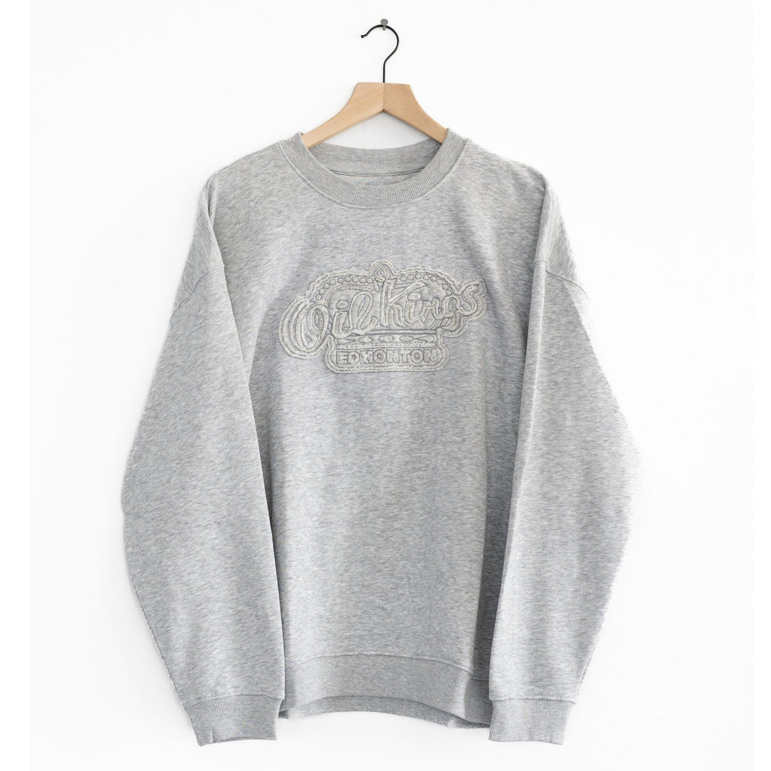 Edmonton Oil Kings Unisex Line Change Grey Shadow Crewneck Sweatshirt