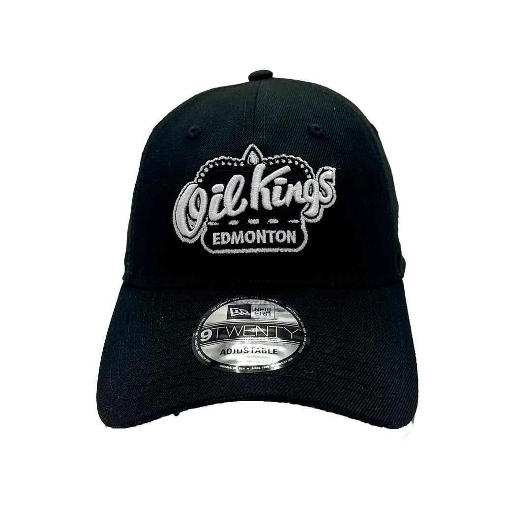 Edmonton Oil Kings New Era Black 9TWENTY Adjustable Hat