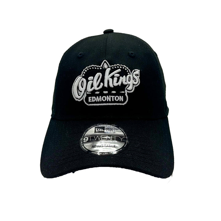 Edmonton Oil Kings New Era Black 9TWENTY Adjustable Hat