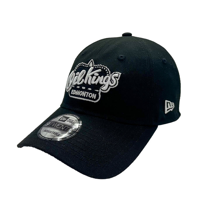 Edmonton Oil Kings New Era Black 9TWENTY Adjustable Hat