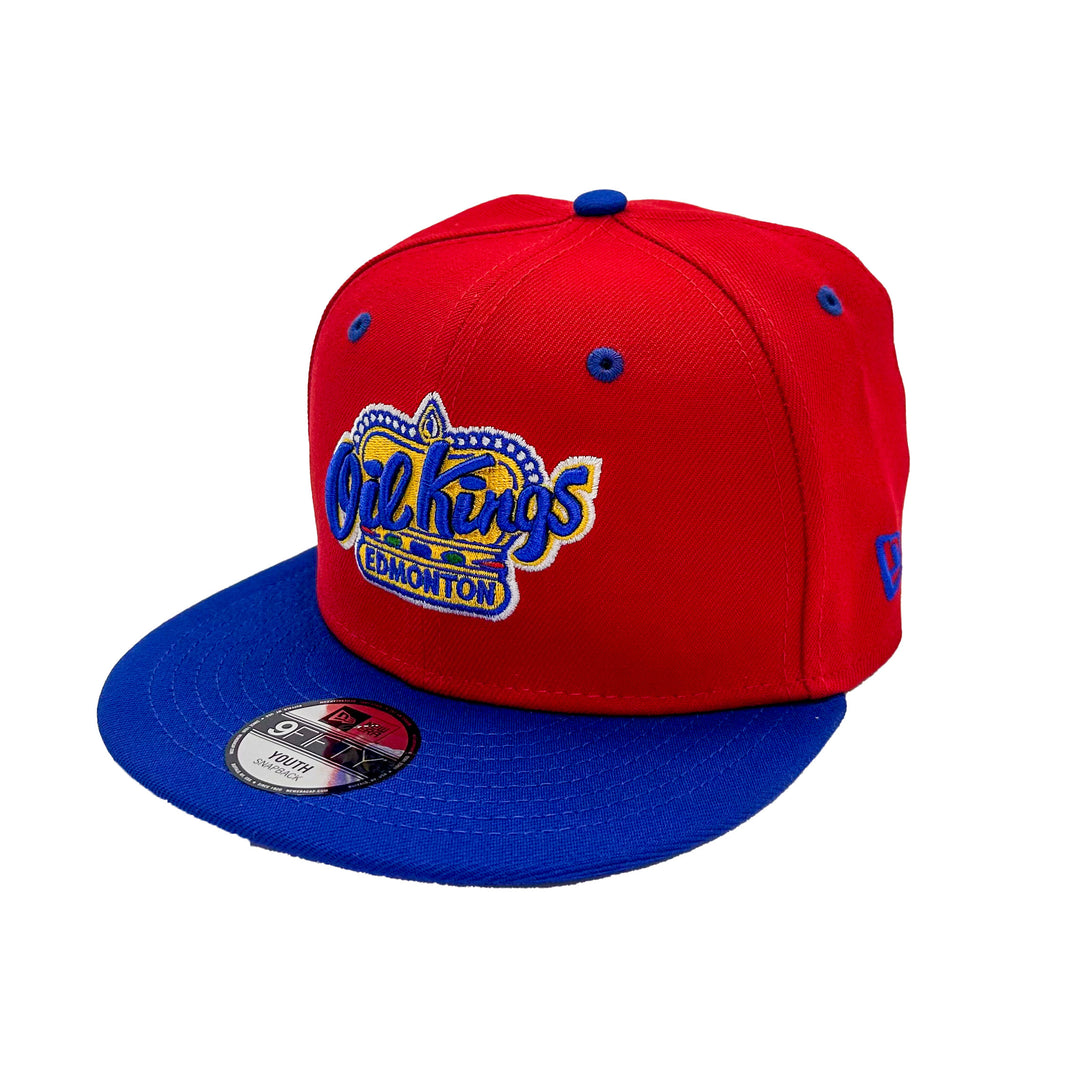 Edmonton Oil Kings Youth New Era Red 9FIFTY Snapback Hat