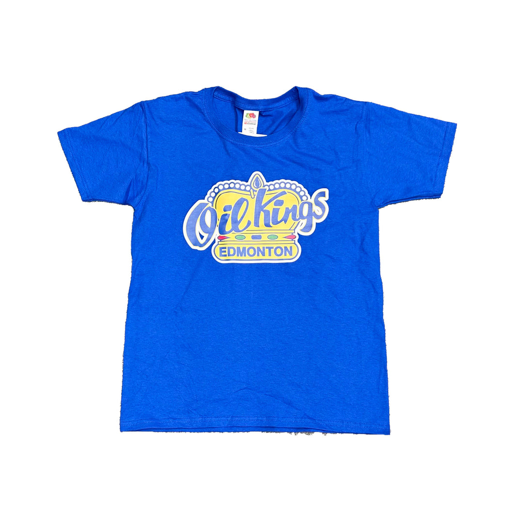 Edmonton Oil Kings Youth Royal Logo T-Shirt