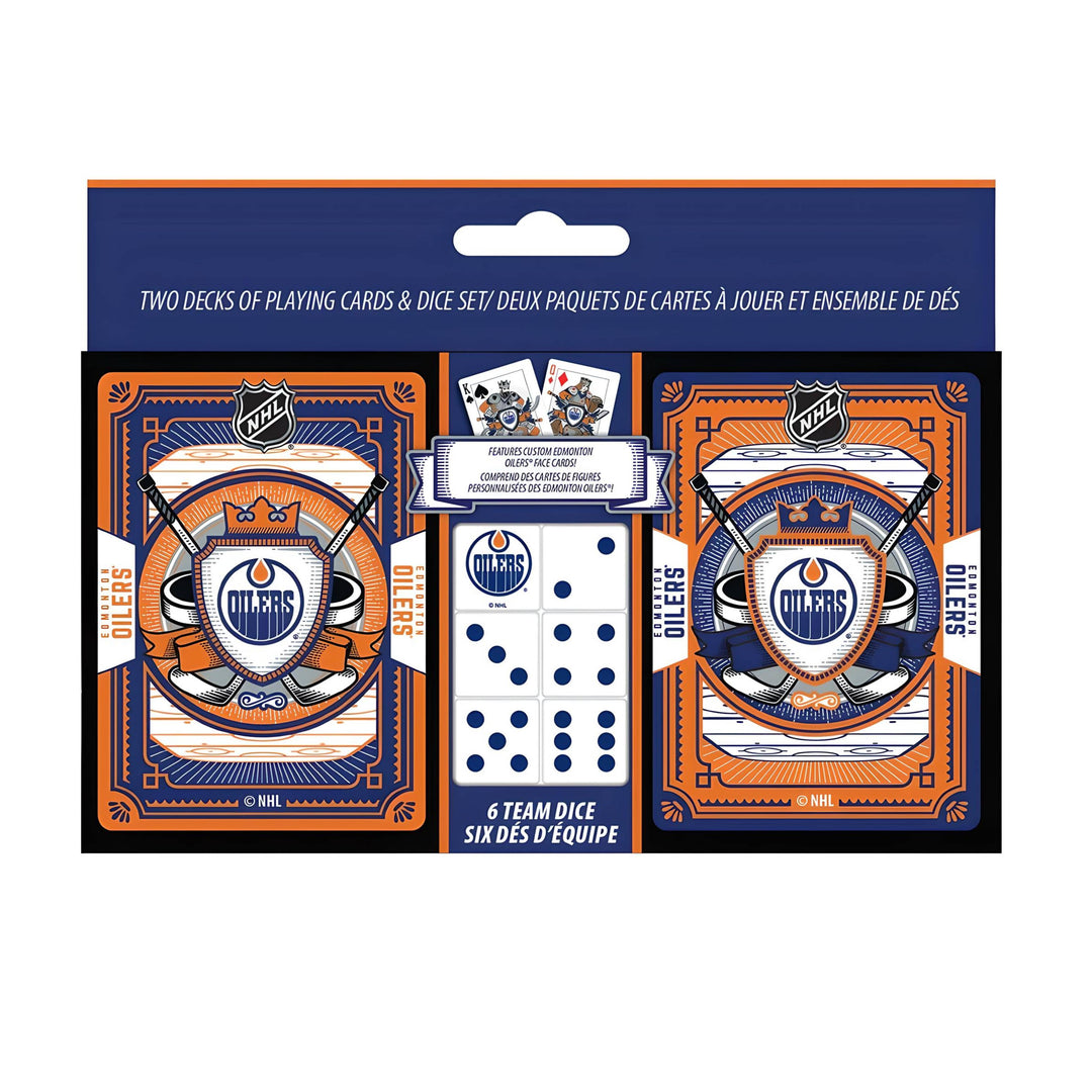 Edmonton Oilers 2-Pack Playing Cards Set w/ Dice