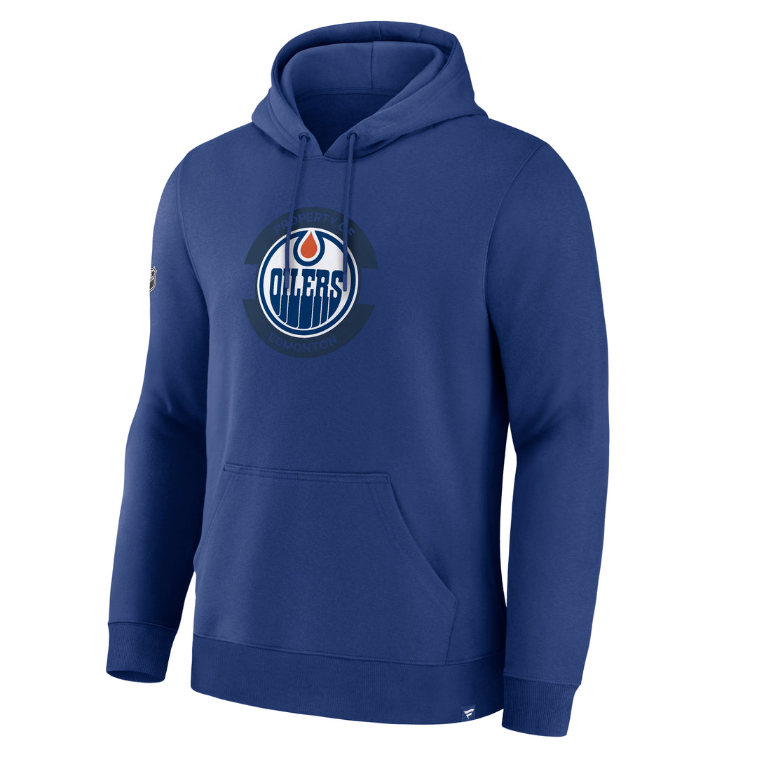 Edmonton Oilers 2025-26 Fanatics Authentic Pro Fleece Blue Pullover Hoodie