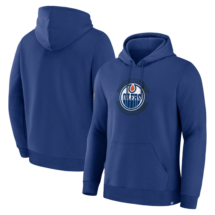 Edmonton Oilers 2025-26 Fanatics Authentic Pro Fleece Blue Pullover Hoodie