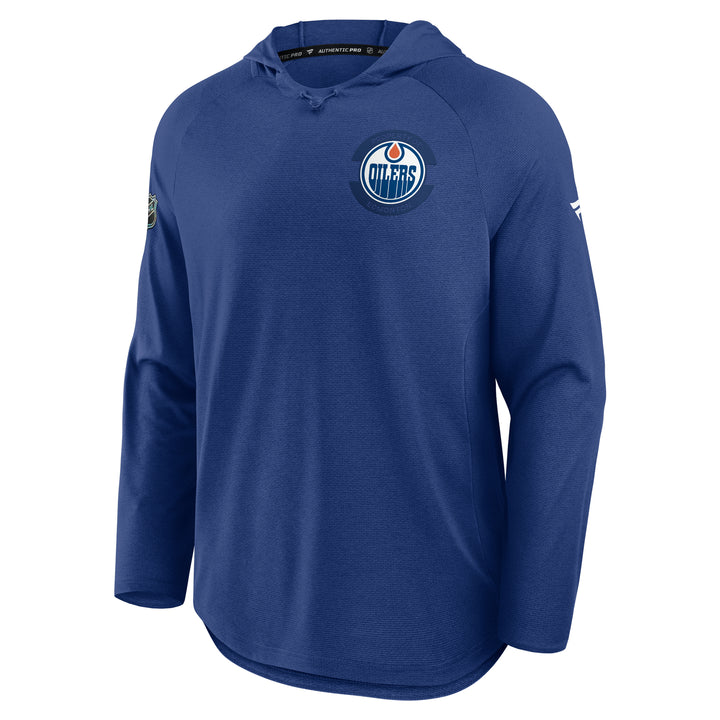 Edmonton Oilers 2025-26 Fanatics Authentic Pro Lightweight Pullover Blue Rink Hoodie