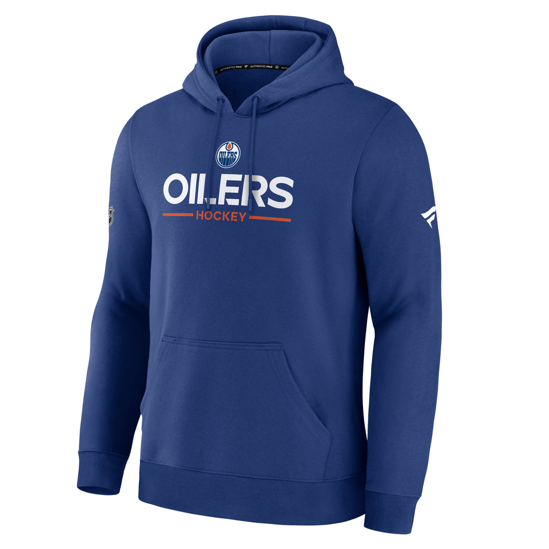 Edmonton Oilers 2025-26 Fanatics Authentic Pro Primary-Blue Pullover Hoodie