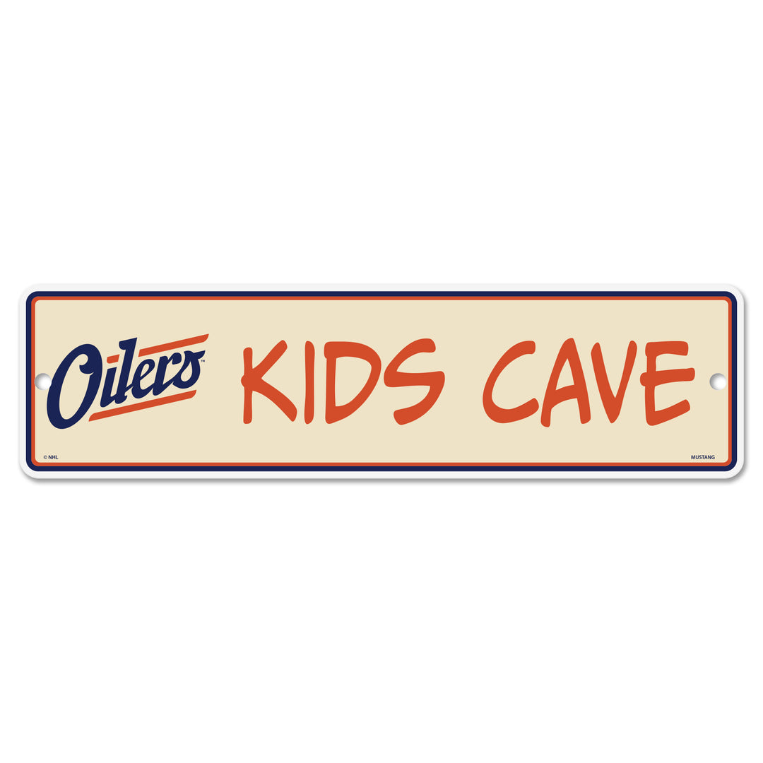 Edmonton Oilers 4" x 15" Kids Cave Alternate Logo Wall Sign