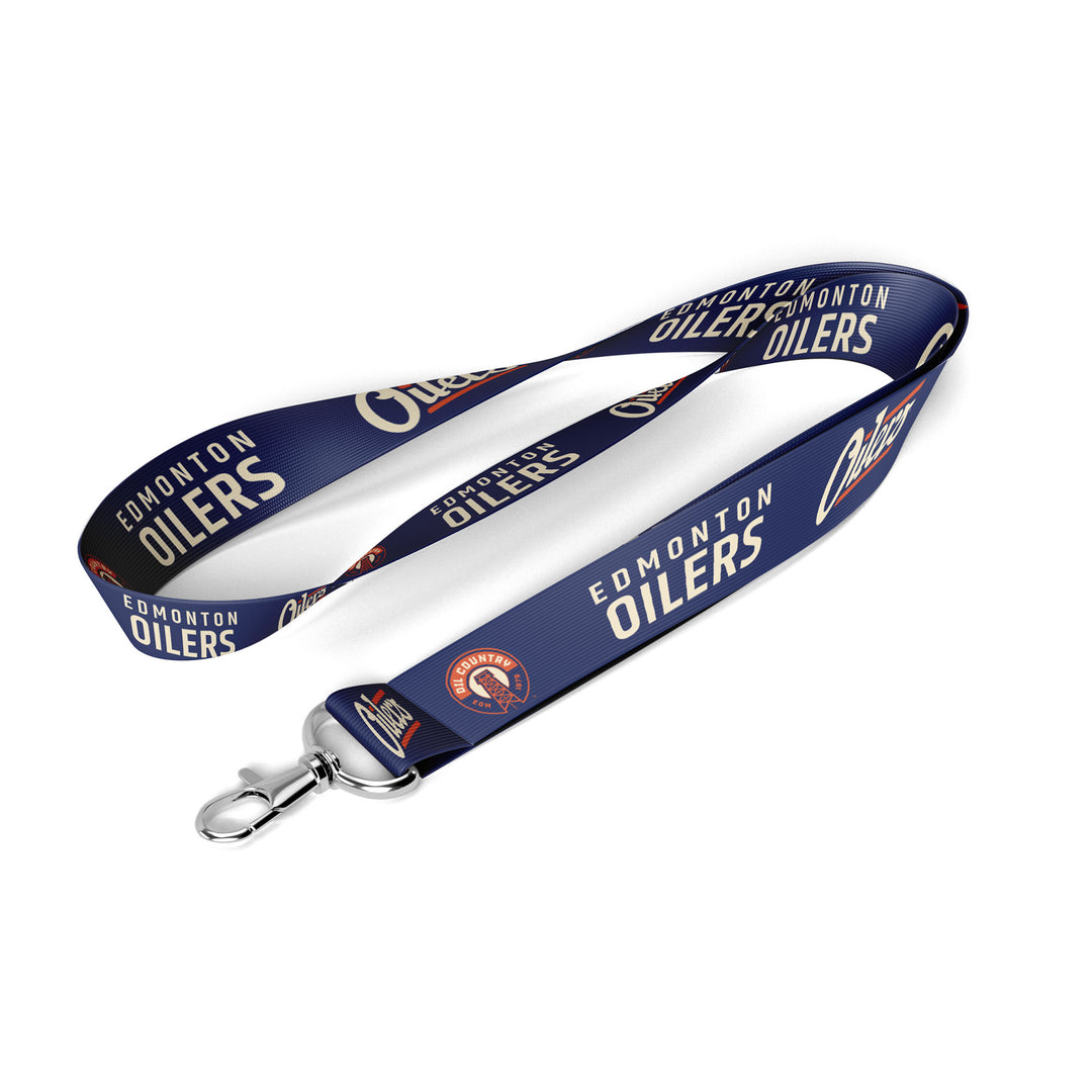 Edmonton Oilers Alternate Blue Sublimated Lanyard