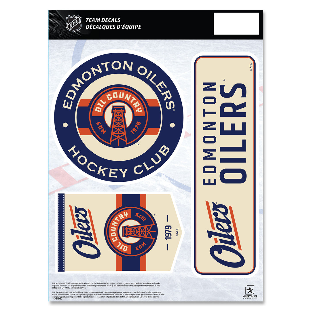 Edmonton Oilers Alternate Logo 8" x 11" Decal Sheet