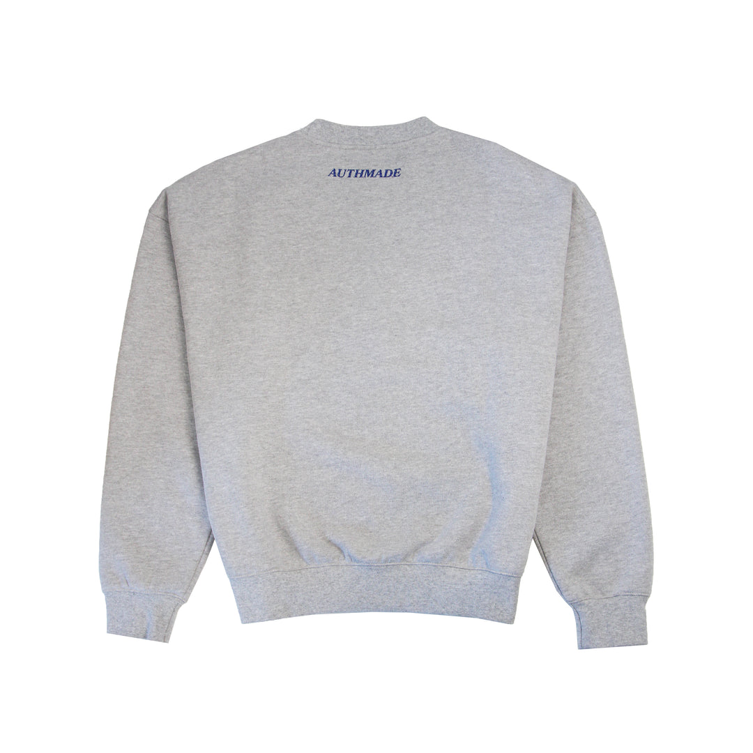 Edmonton Oilers Authmade 1979 Stripe Grey Crewneck Sweatshirt