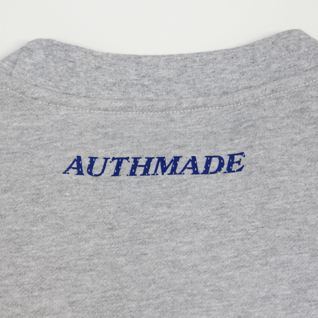 Edmonton Oilers Authmade 1979 Stripe Grey Crewneck Sweatshirt